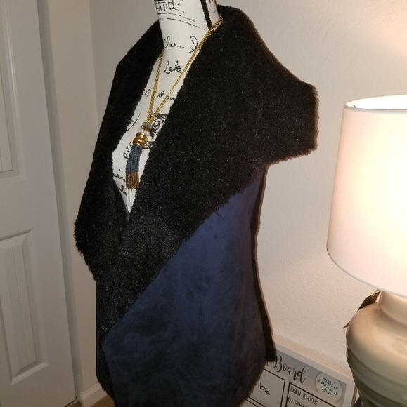 Romeo&Juliet Slate Black/Blue Vest - Picture 2 of 7